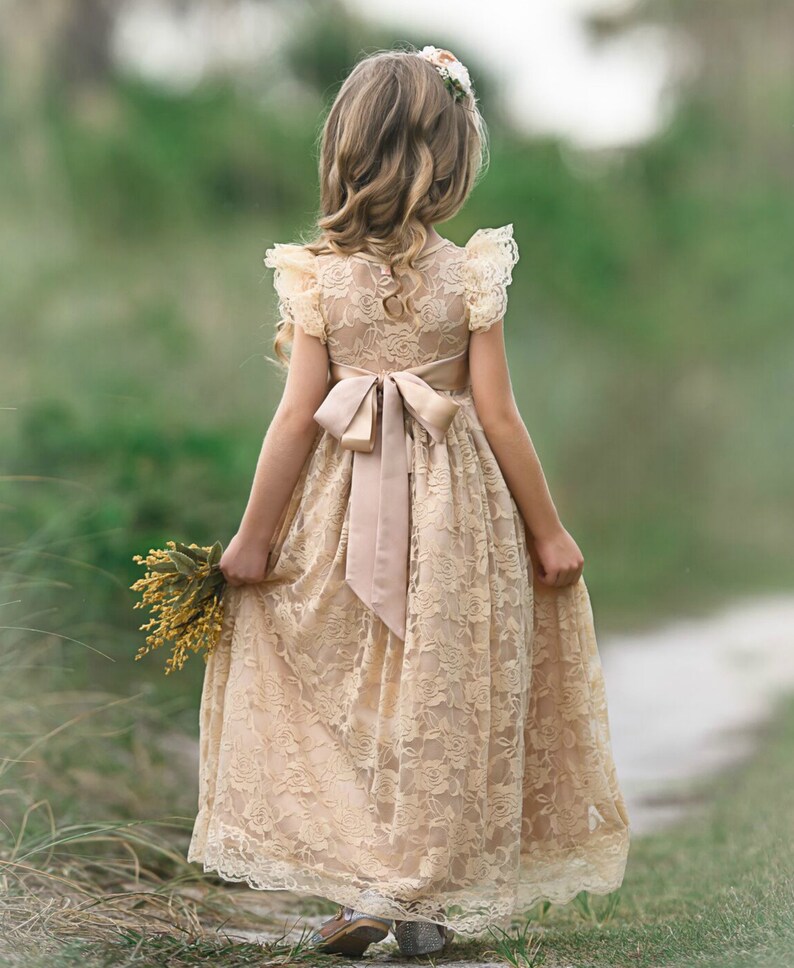 Lace Flower Girl Dressflower Girl Dresses Lace Baby Etsy Australia