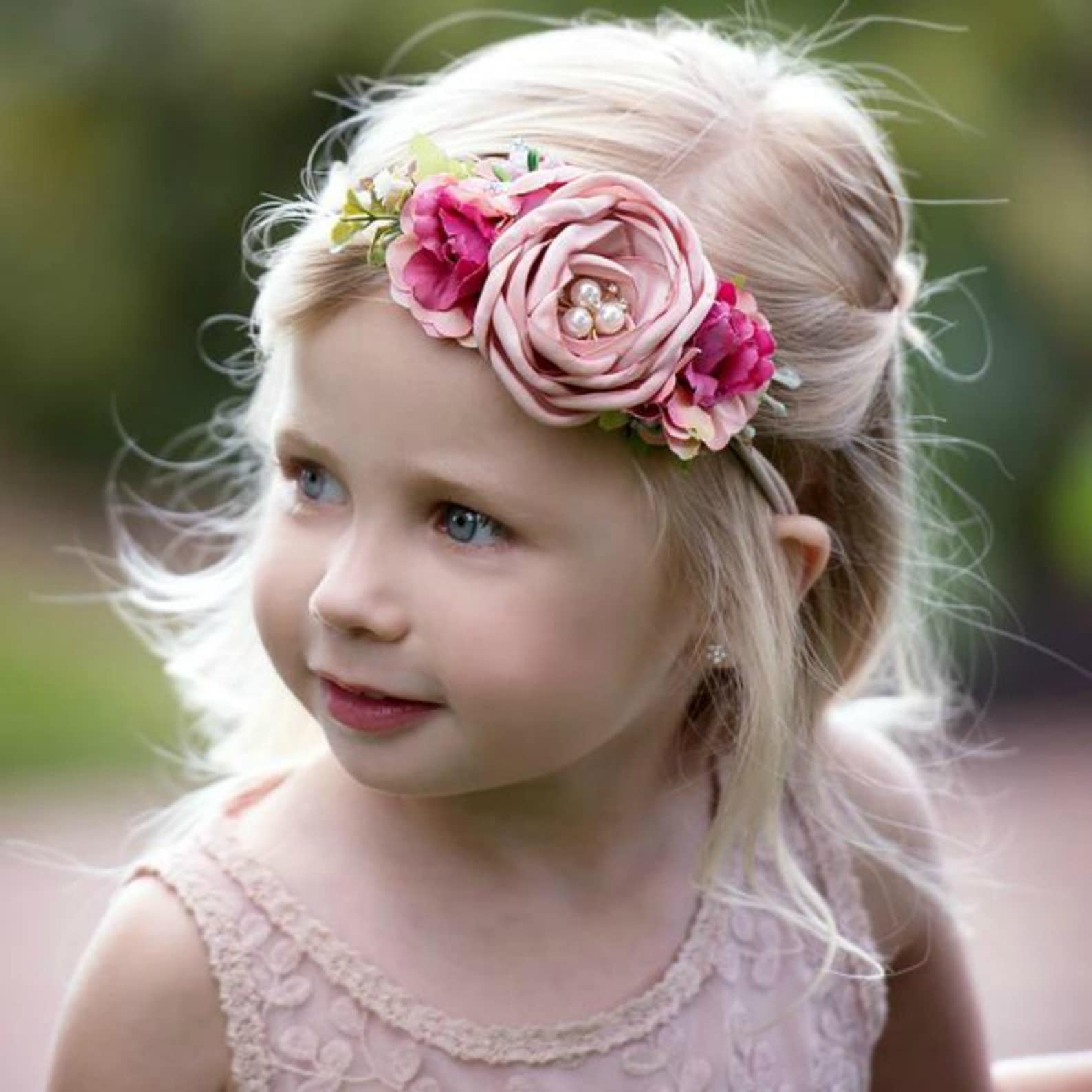 Baby Headbandsbaby Girl Headband Floral Nylon Headband Etsy