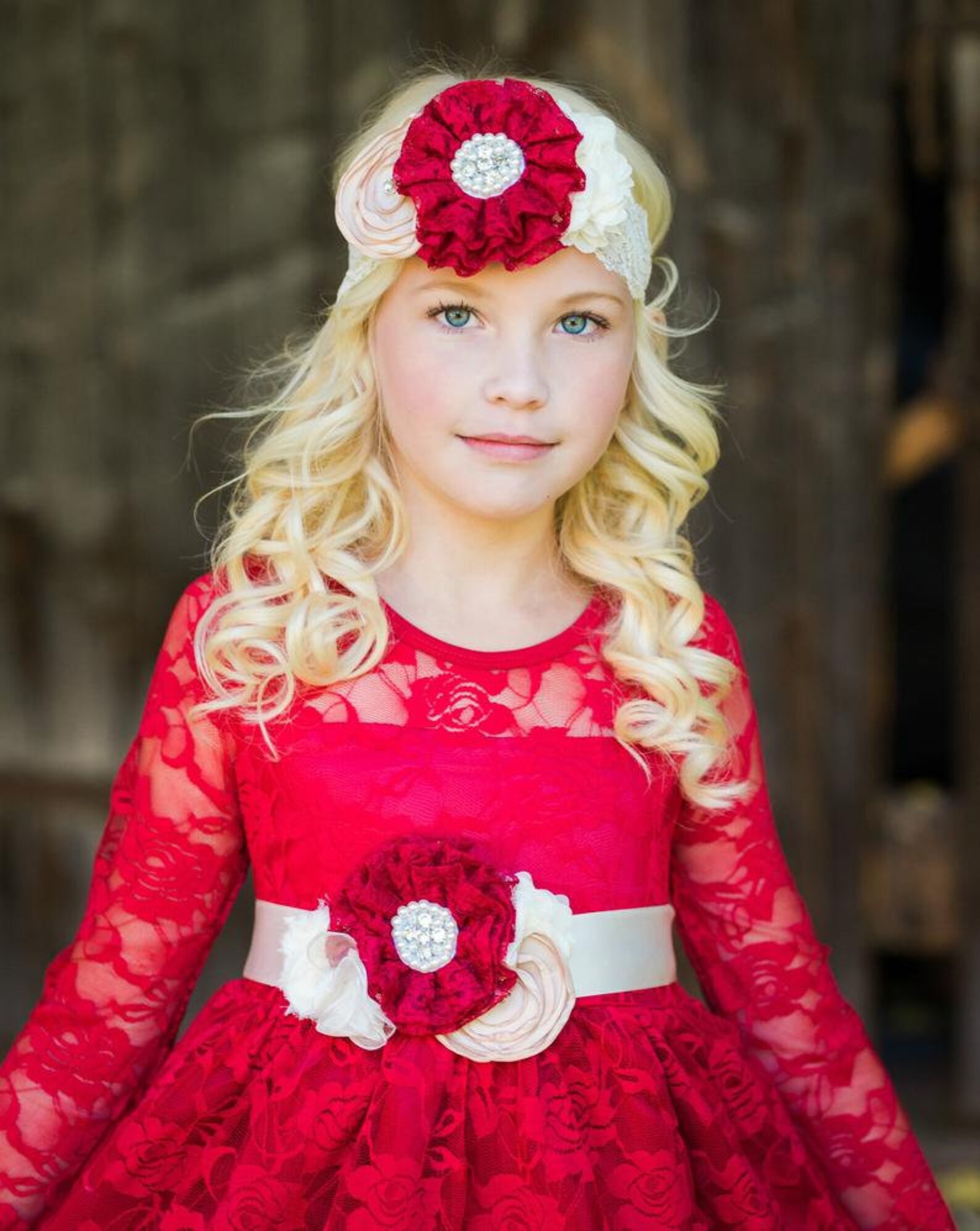 SALE Red Lace Flower Girl Dress Girl Lace Dresses Long Etsy