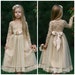 Champagne Flower girl dress,girl lace dress,Country Rustic flower girl dress,long sleeve tulle dress,Flower girl dresses,Communion dress 60 