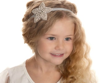 Baby headband, Rhinestone headband,Flower Girl Headband, Christening Headband, Baptism headband, Bling Headband, Newborn crystal Headband.