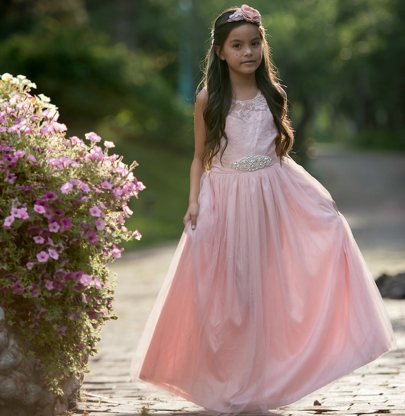 SALE Dusty Rose Flower Girl Dress Flower Girl Dresses Girls Etsy