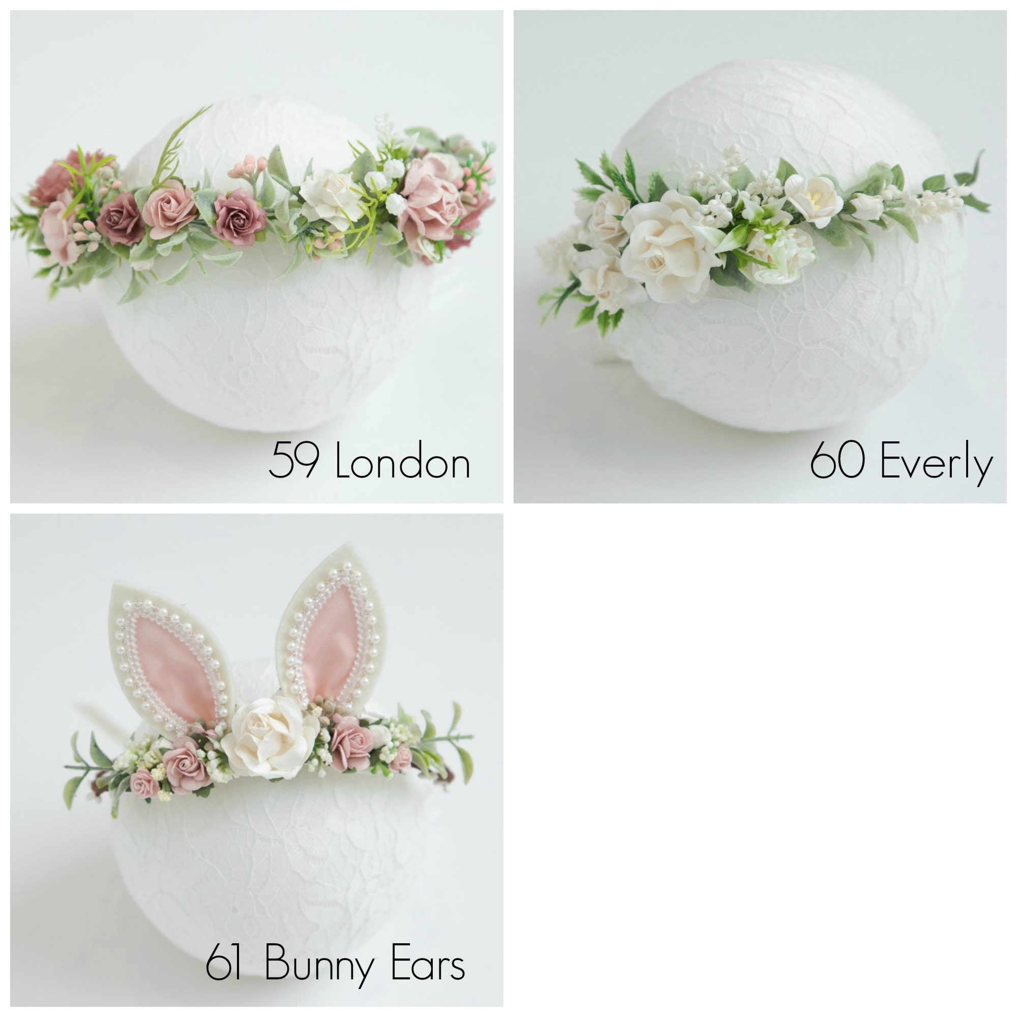 YnimioAOX Handgefertigter Blumenkranz-Stirnband – Verstellbar, Hellblau/Weiß, Für Hochzeit, Fotoshooting & Feiern