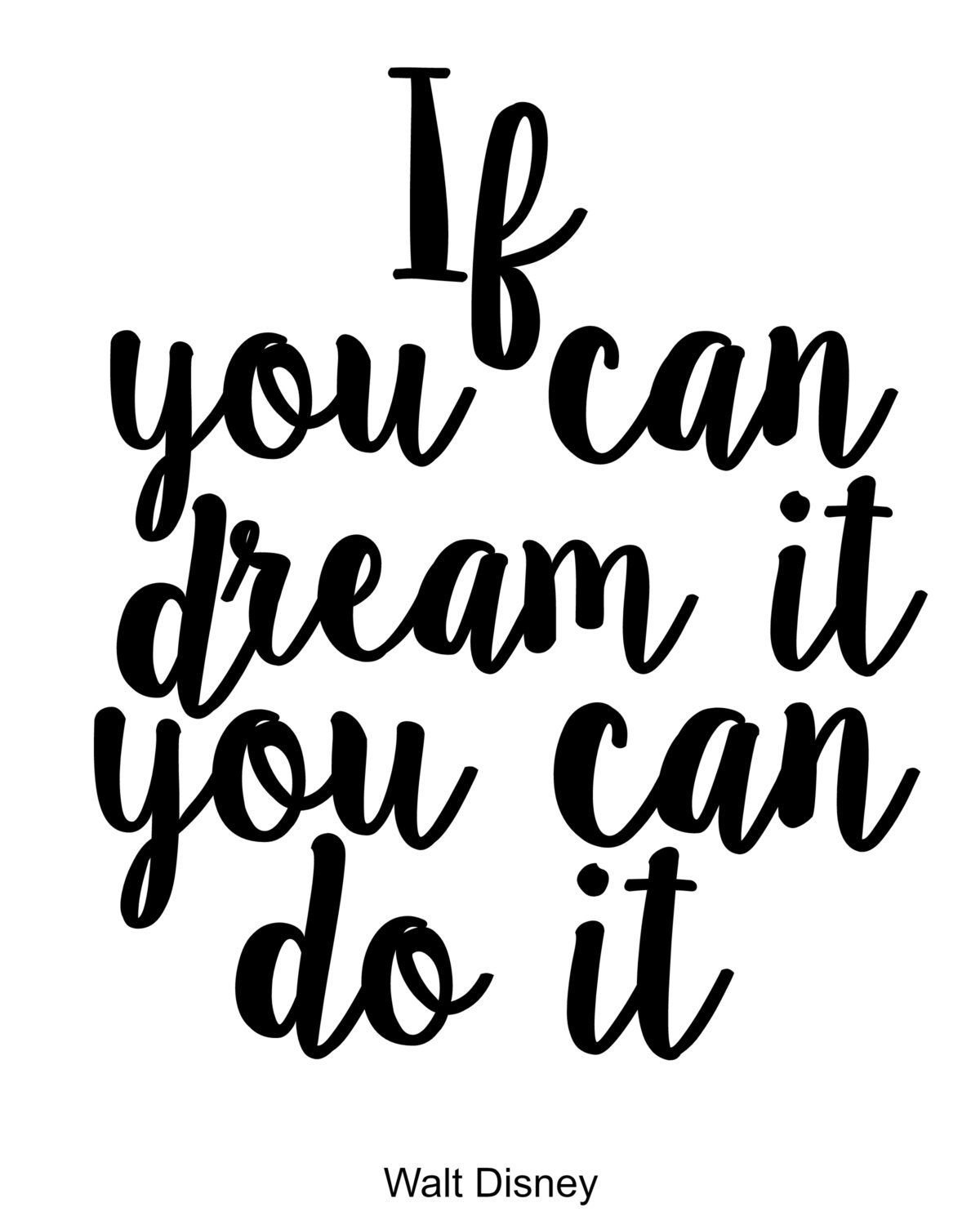 If You Can Dream It You Can Do It Printable Art | Etsy