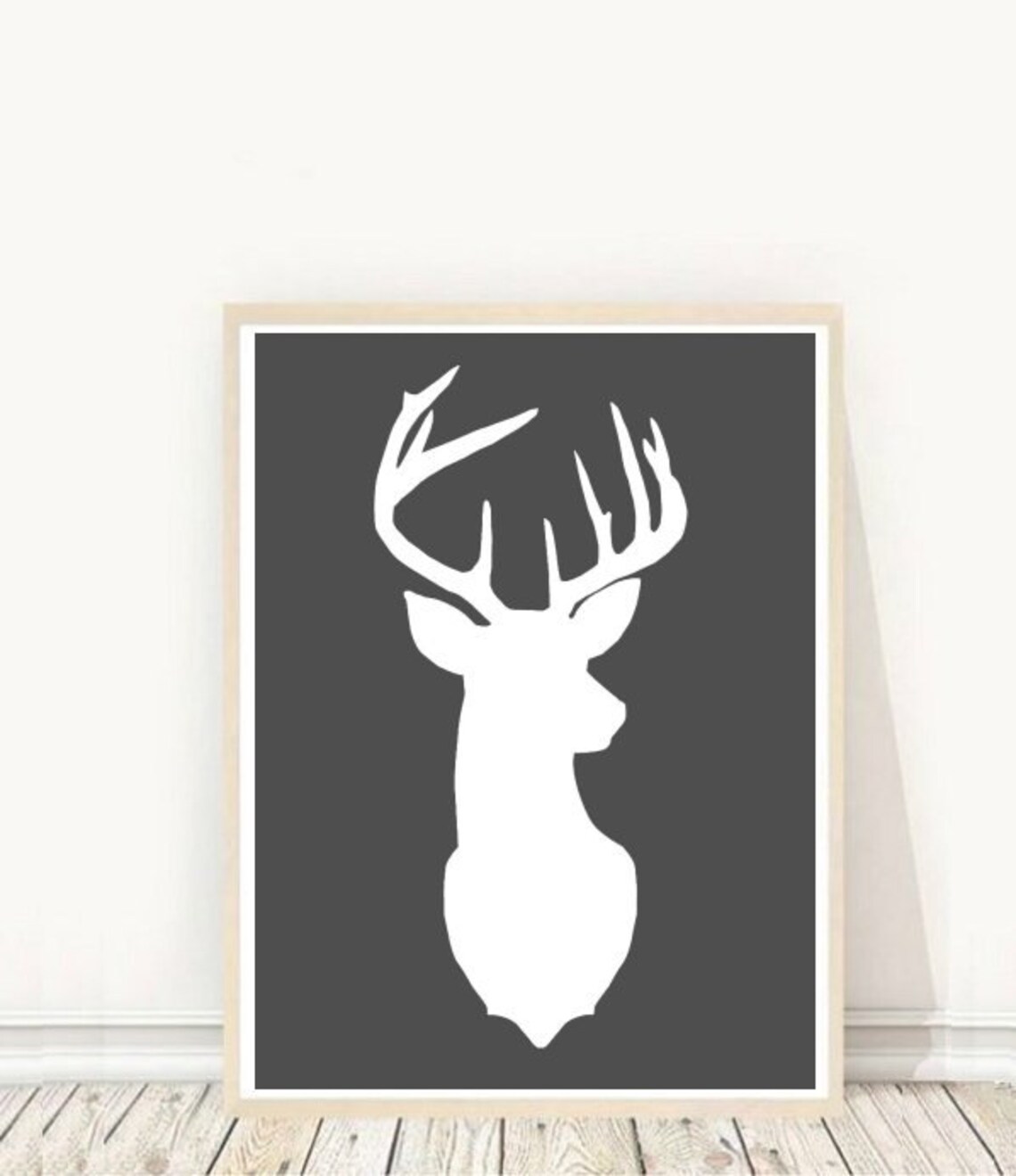 Deer Head Art Print Deer Art Printable Art Deer Print | Etsy