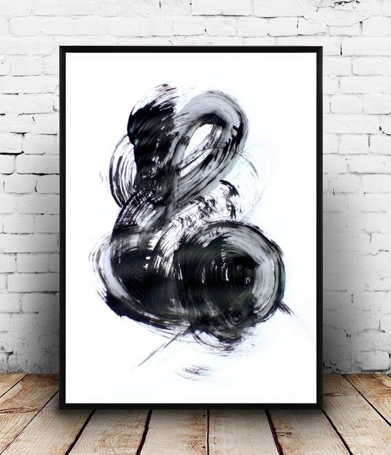 Abstract Art Print Black and White Art Printable art Modern | Etsy