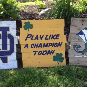 Notre Dame Wood Signs (Set of 3)
