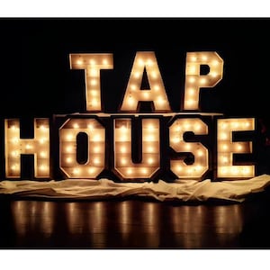 18&quot; Lighted Marquee Letter: Rustic Wood, Indoor/Outdoor Decor