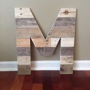16&quot; Reclaimed Wood Letter: Rustic Farmhouse Wall Decor