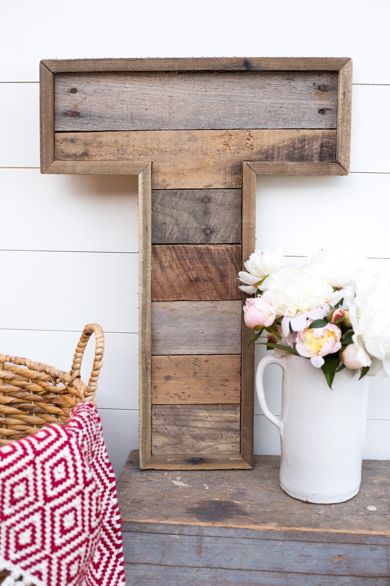 24 Reclaimed Wood Letters AZ Rustic Wood Letters Etsy