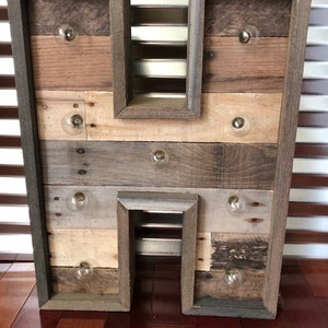 Letras de pie iluminadas de 30" / Letras de marquesina / Letras iluminadas para exteriores / Letras de madera / Madera recuperada / Letras para eventos / Letras para bodas