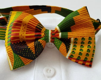 Bowtie, Bow, Tie, Black History, African, Kente, Hairclip, Hairband, Child, Photo Prop, Orange, Hair, Baby, Adult, Father's Day