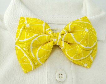 Lemon, Lemonade, Yellow, Spring, Bright, Green, Prop, Hair, Adult, Adjustable, Wedding, Child, Holiday, Photo, Velcro, Adult, Bowtie, Fruit