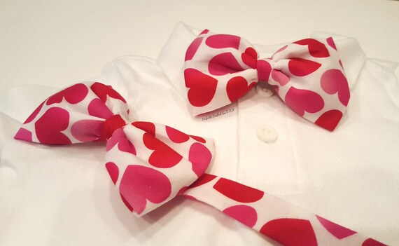 Bowtie Bow Tie Valentine S Day Heart Pink Ombre Etsy