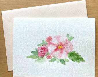 Watercolor Greeting Card Blank Inside 5x7 Printable Greeting Card Mary and Joseph Instant Download Hand Painted W111