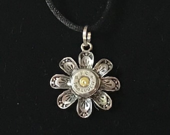 Bullet blossom ,9mm casing flower necklace