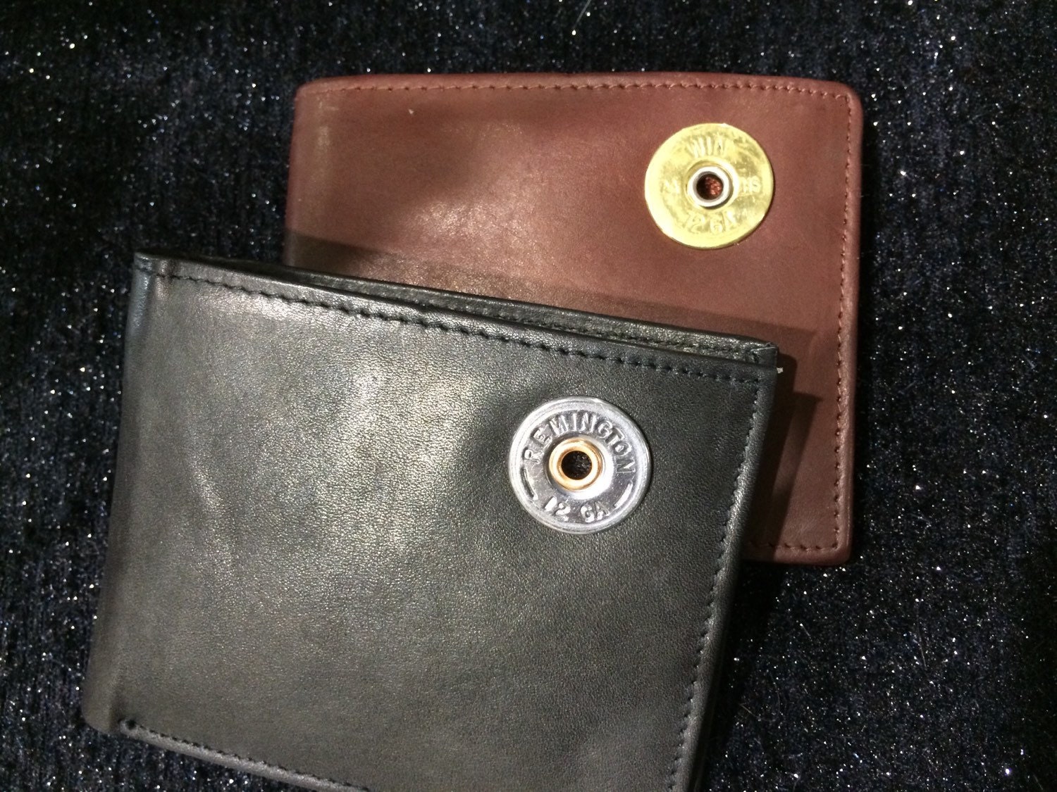 Bifold Leather wallet shotgun shell wallet gift for man dad Etsy