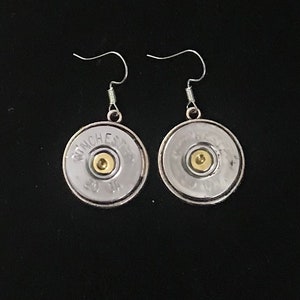 Shotgun shell jewelry, 20 gauge earrings, silver Winchester Remington skeet trap sporting clays shooting hunting jewelry image 3