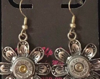 Bullet flower earrings