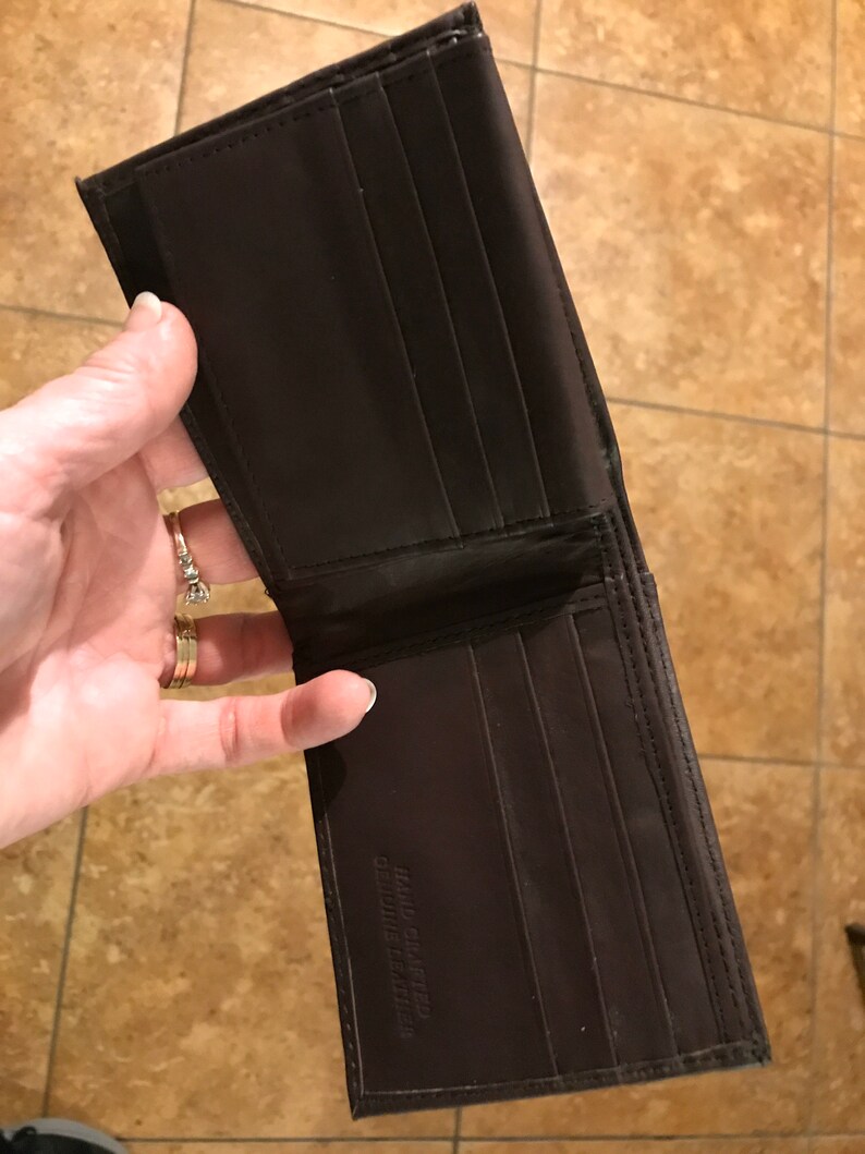 Bifold Leather wallet shotgun shell wallet gift for man dad Etsy