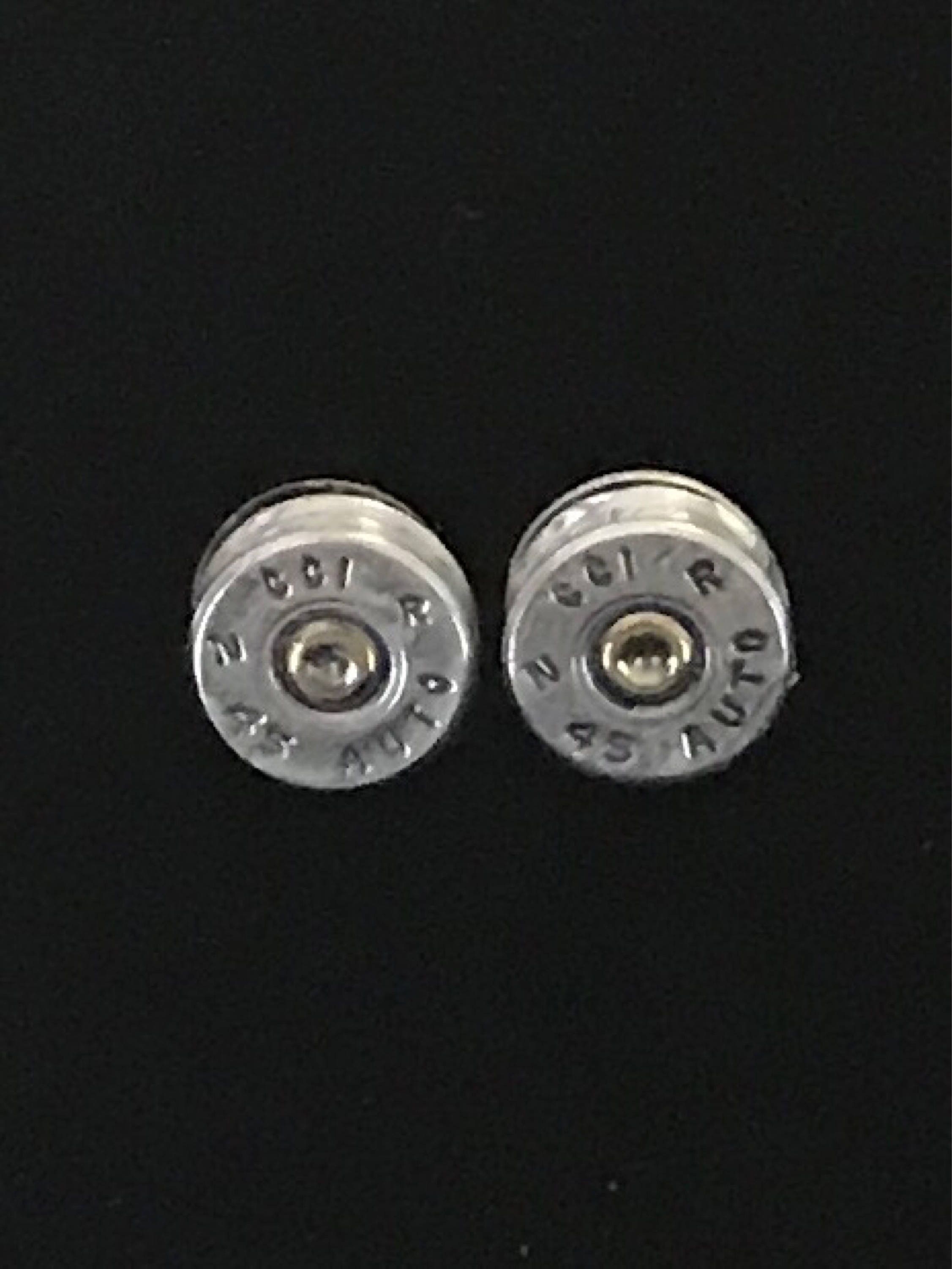 Bullet stud post earrings for girlfriend wife hunting | Etsy