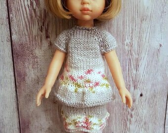 Tutorial in French of the chic outfit for small dolls such as Paola reina, Little darling