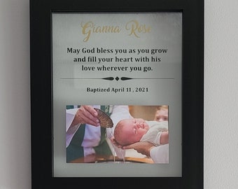 Baptism Frame, Christening Frame, Baptism Gift, Christening Gift, Baptism Personalized Gift, Christening Personalized Gift