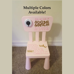 Personalized Girls Time Out Chair with Timer - Discipline Training