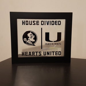 House Divided, Hearts United - Sports Fan Decor - Customizable