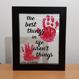 Baby Handprint Footprint Keepsake Floating Frame Kit - Baby Show Gift - Mothers Day Gift