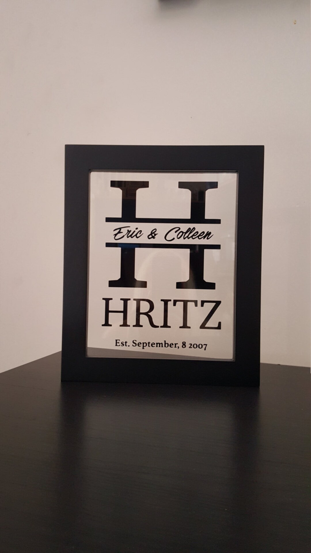 We Adding Date Frame Family Name Wedding Date Frame - Etsy