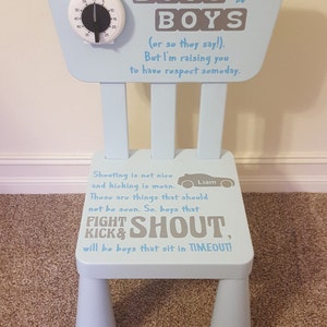 Time Out Chair with Timer Boys With Timer Timeout Chair Kid Chair image 4
