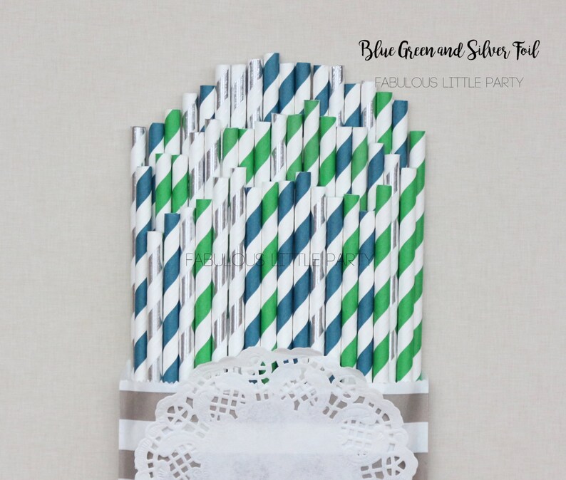 Seahawks Party Decor Straw Mix Football Party Decorations Etsy