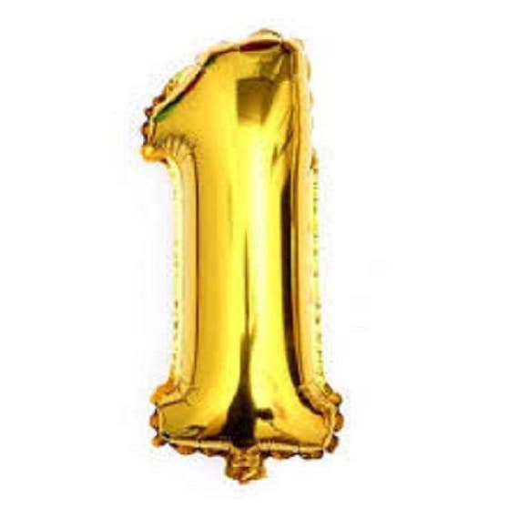 number 1 birthday balloons