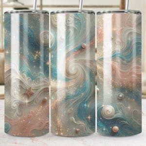 Whimsical Galaxy Digital Download Art, Cosmic Fantasy Digital Print, Swirling Galaxies Wall Art, Mystical Stars Digital Painting