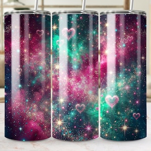 Galaxy Hearts Digital Download, Celestial Love Art Print, Cosmic Stars and Hearts, Space Themed Wall Art, Digital Print