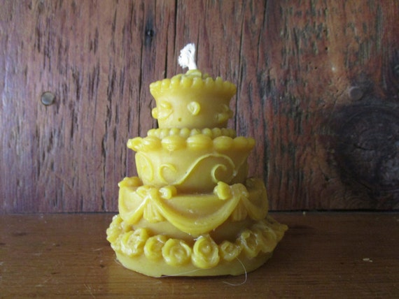 Bougie De Gateau 100 De Cire Dabeille Etsy