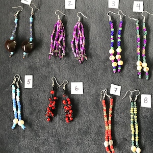 Beautiful Seed n Stone Earrings