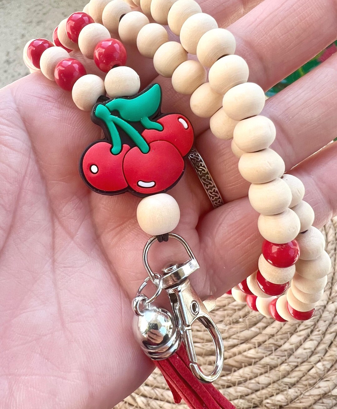 Cherry Lanyard | Teacher Appreciation Gift | Badge Holder - Etsy