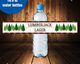 Lumberjack Birthday Banner Outdoor Theme B-Day All Text Editable Woodsman Camping Theme Birthday Boy Party Decor