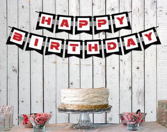 Lumberjack Birthday Banner Outdoor Theme B-Day All Text Editable Woodsman Camping Theme Birthday Boy Party Decor