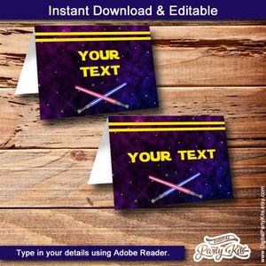 Inspired Star Wars Food Labels / Placement Cards - EDITABLE & PRINTABLE - Instant Download - by Paper Dove Design SW1