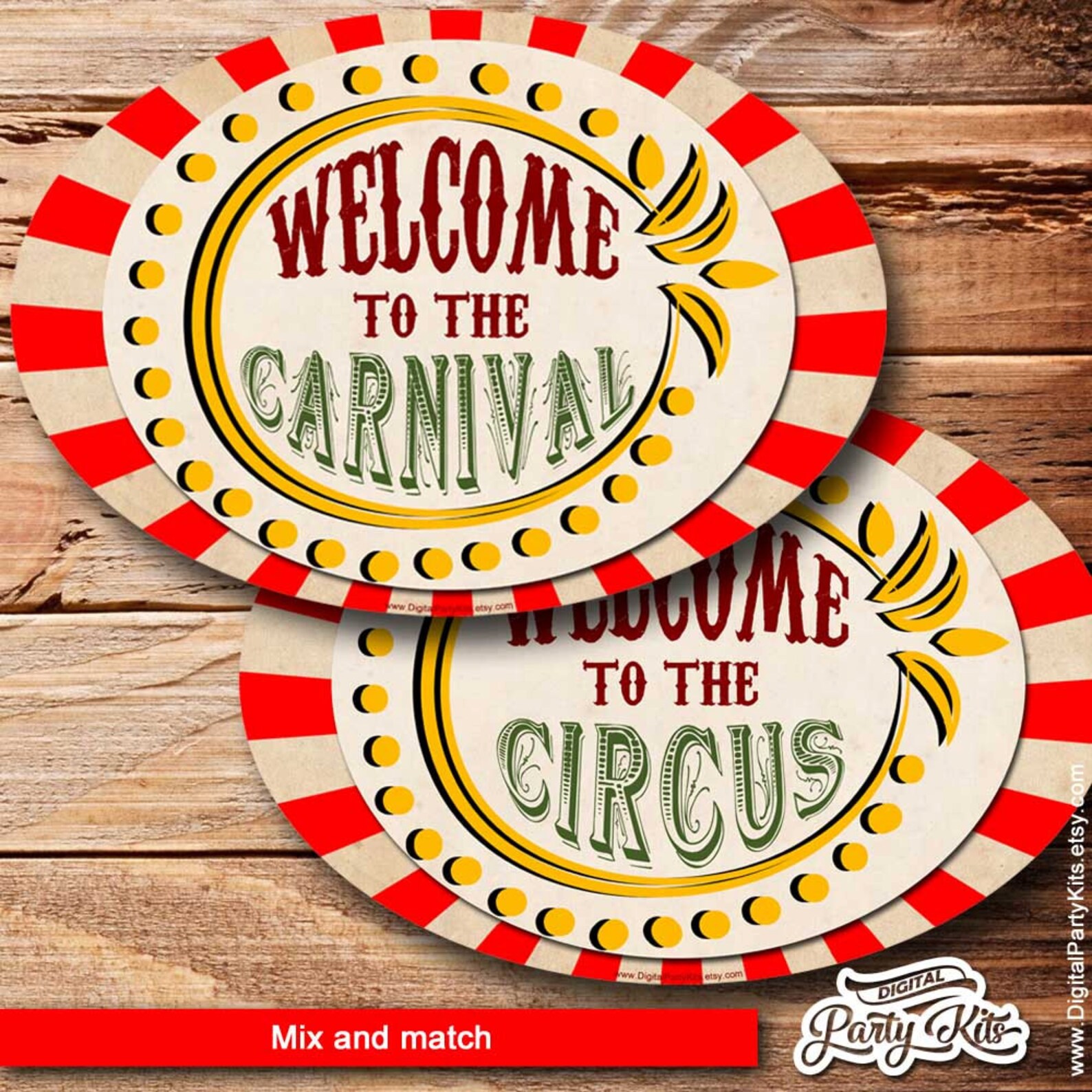 Circus Signs Carnival Signs Directional Signs Arrow Etsy