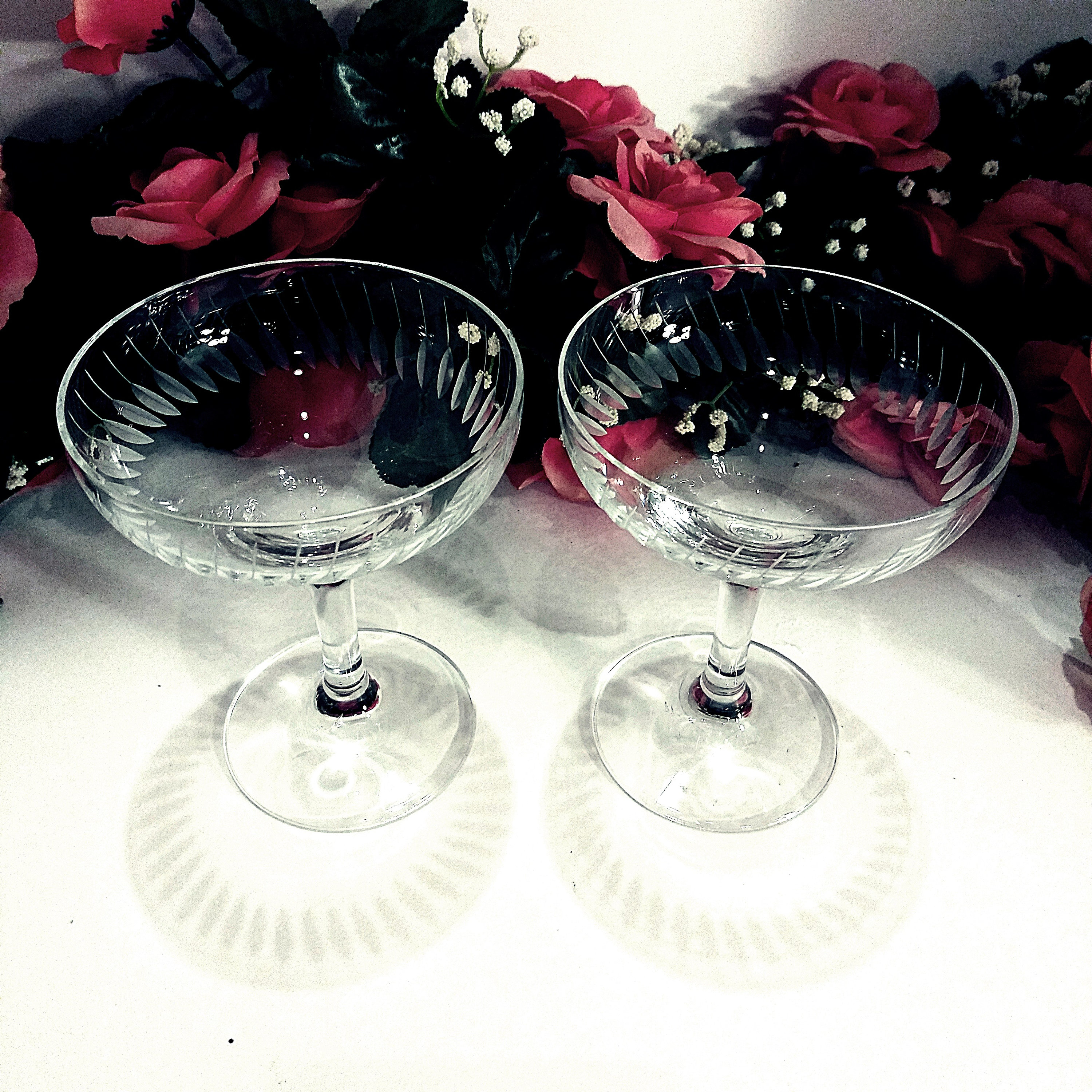 Champagne Coupe Glasses Vintage Champagne Glass Champagne Etsy