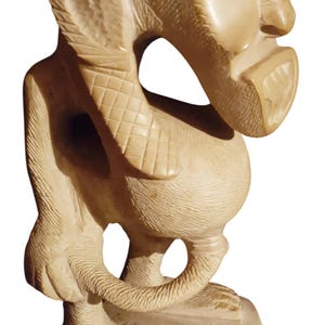 Rare Hand Carved Sculpture, Abstract Art, Stone Carving, Figural Sculpture, Collectible Art, Vintage Table Decor, Stone Art, Art Object