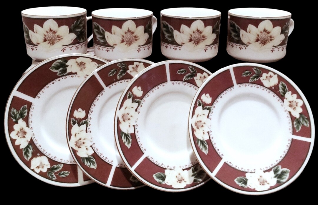 Vintage Cup Saucer Set Cup Set Tea Cup Gibson Magnolia Etsy