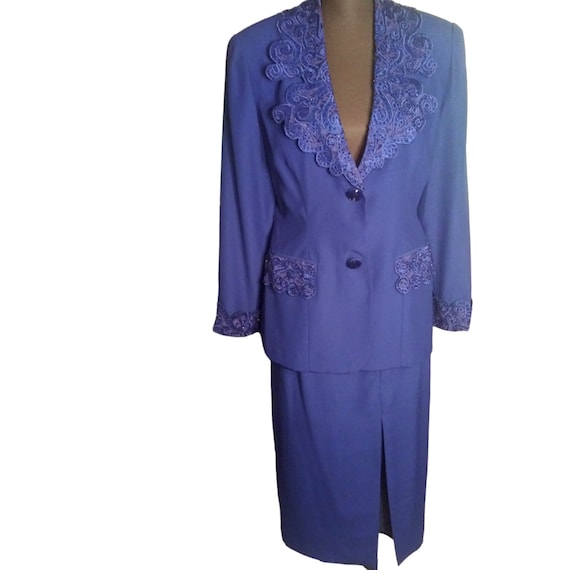 Orlando Rossi Suit, Midi Skirt Suit, Size 10 Dres… - image 1