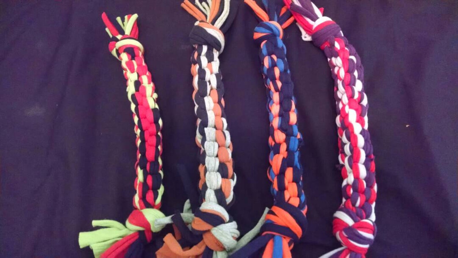 AM Naturals Dog Chew Toy Square Braid Recycled Tshirt Large Etsy