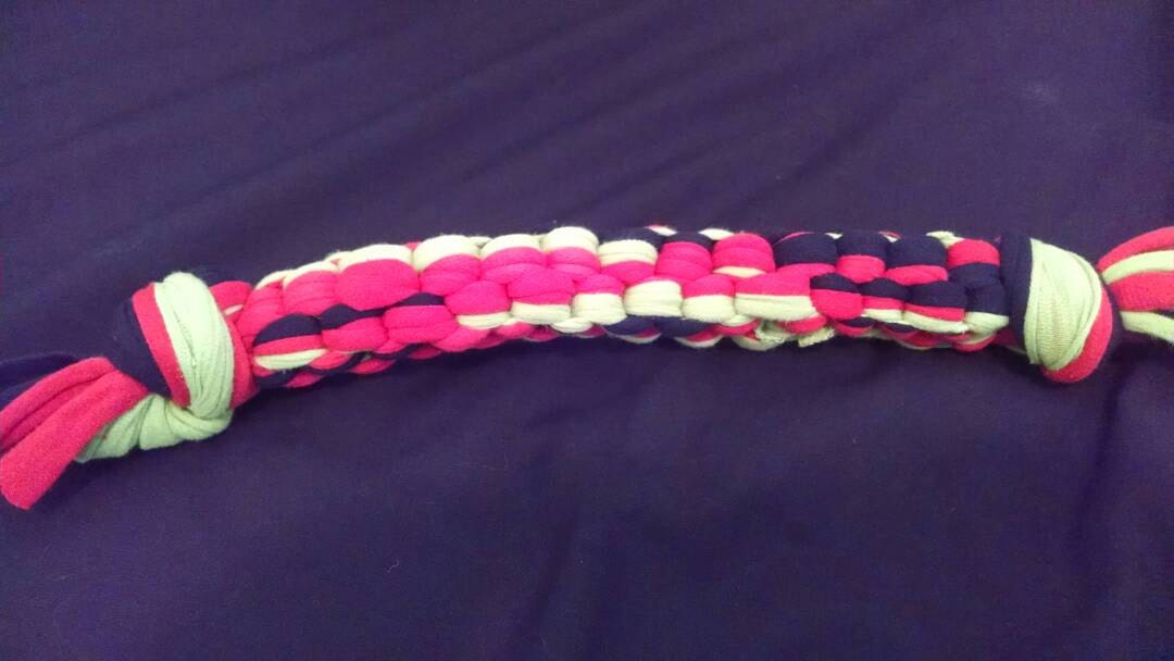 AM Naturals Dog Chew Toy Square Braid Recycled Tshirt Large Etsy