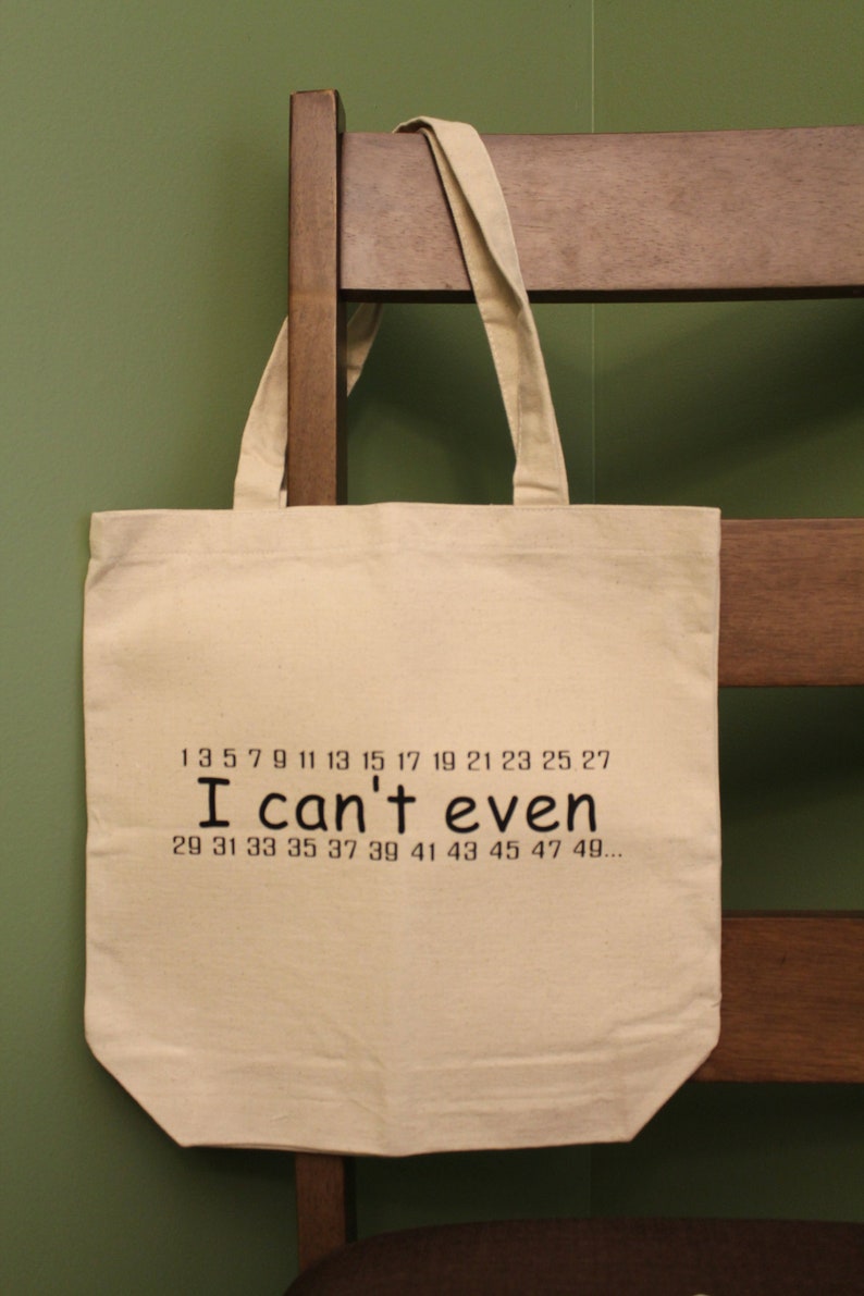 Book Teacher Numbers Funny Math I Can/'t Even Shopping Craft Nerd Tote Bag